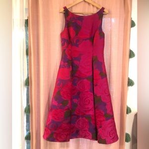 Stunning bright, floral size 14 Adrianna Papell cocktail dress!